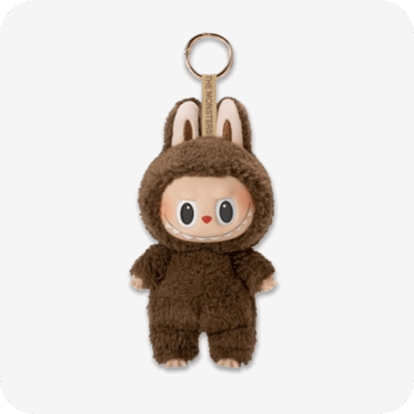 THE MONSTERS Series Labubu Keychain – Tasty Macarons Chestnut Cocoa