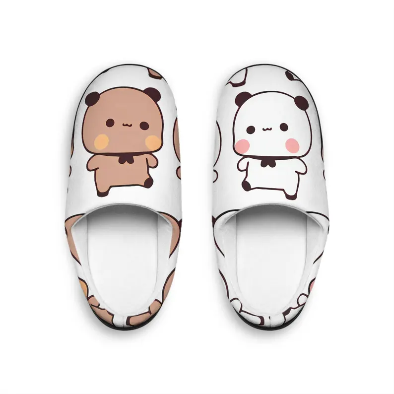 Bubu Dudu Plush Indoor Slippers | Flannel Fleece Bedroom Shoes
